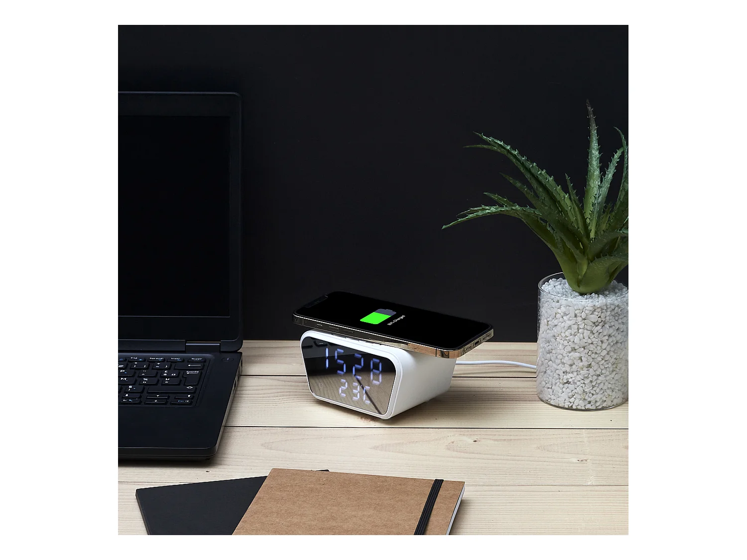 Reveil Chargeur Induction 10w Blanc