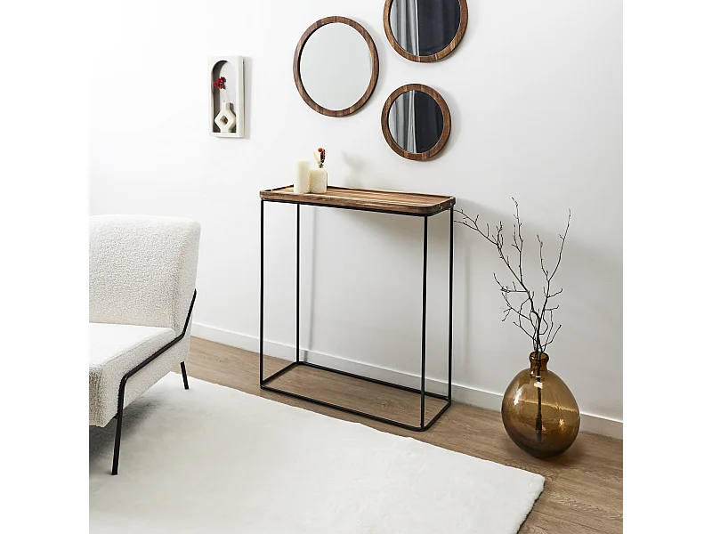 Console Acacia Marron, Noir