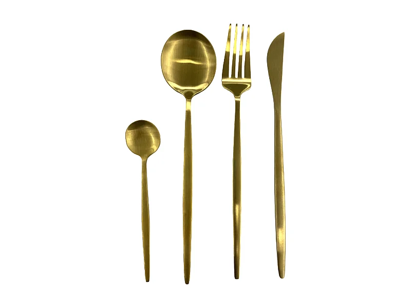 Menagere 24 Pieces Dore Aura Or