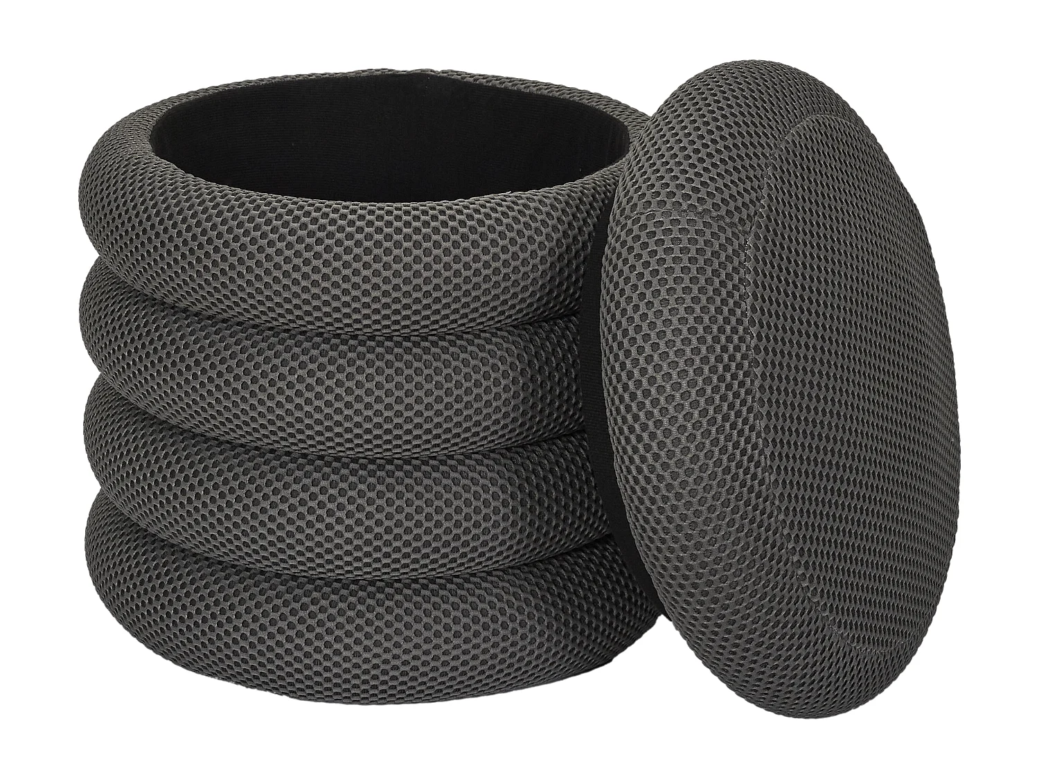 Pouf Rangement Atome Gris Gris