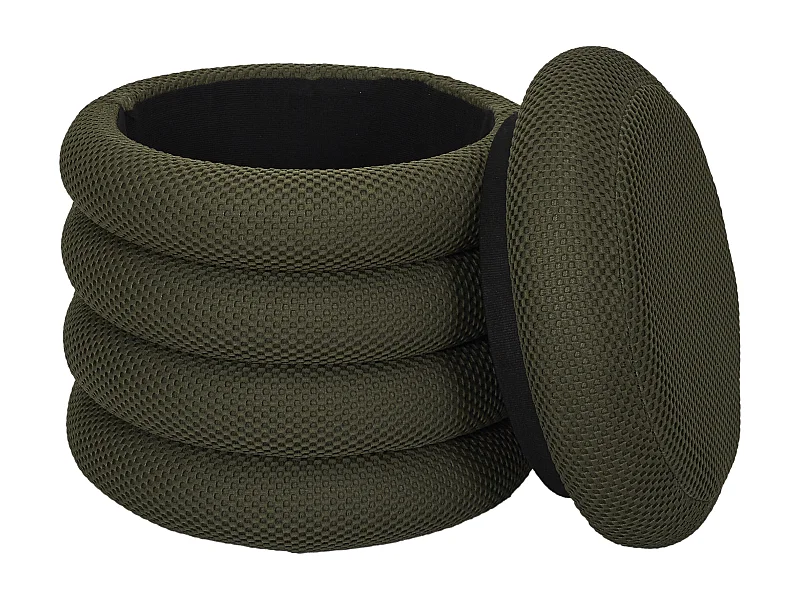 Pouf Rangement Atome Kaki Vert