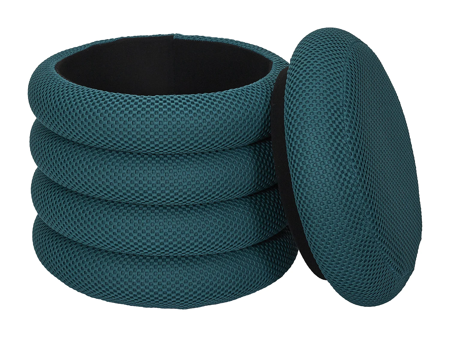 Pouf Rangement Atome Bleu Bleu