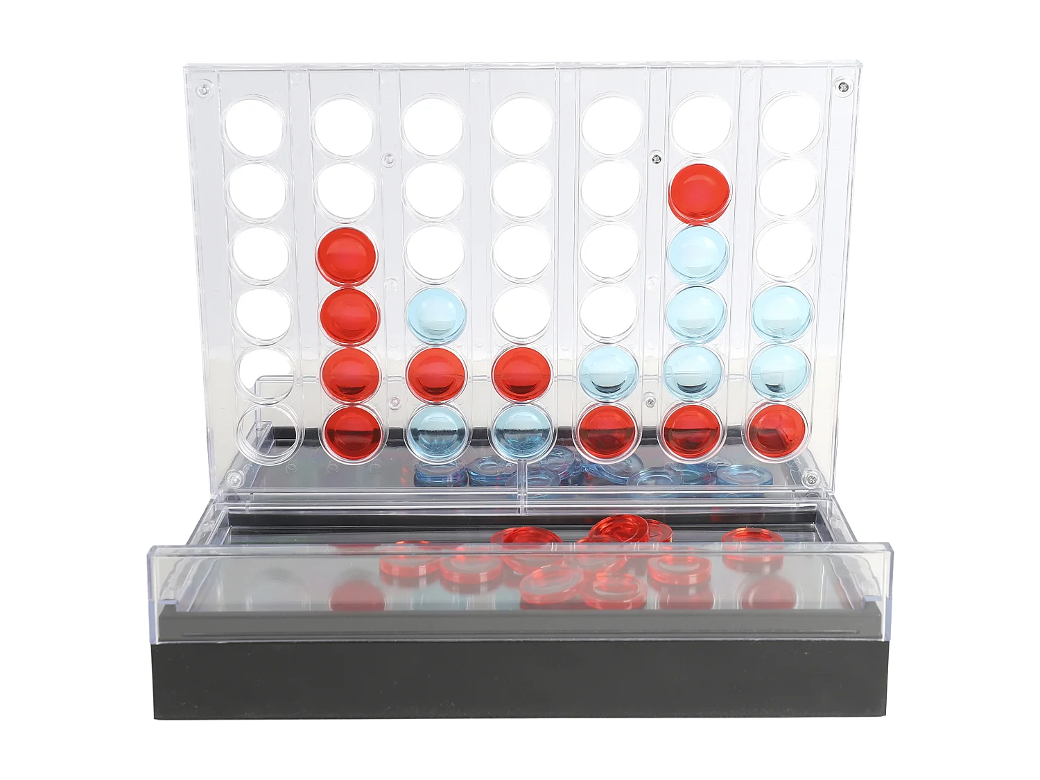 Jeu Du 4 A La Suite Transparent Led Rouge, Bleu, Transparent, Noir