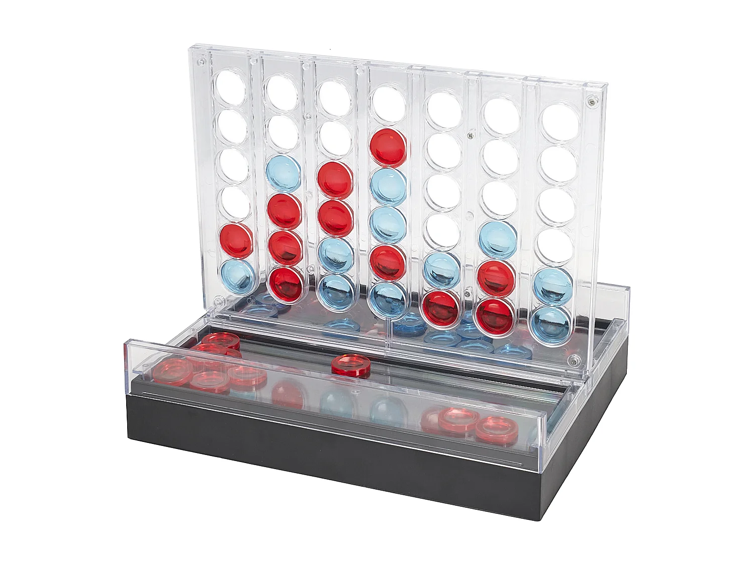 Jeu Du 4 A La Suite Transparent Led Rouge, Bleu, Transparent, Noir