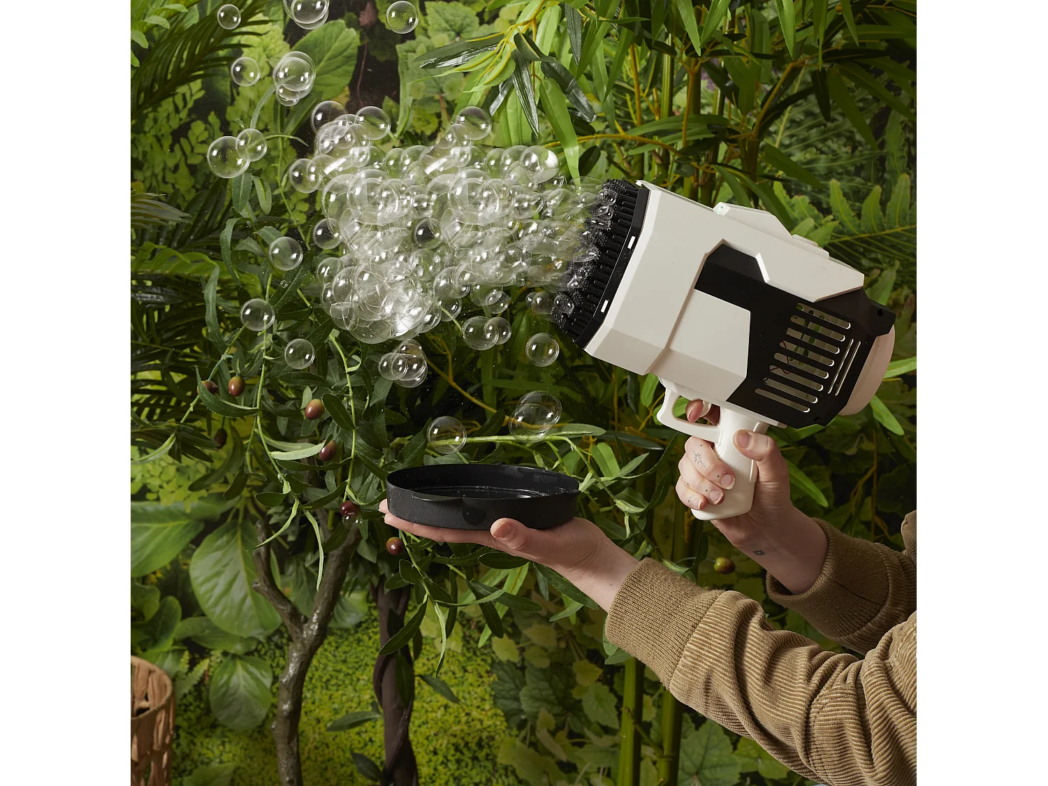 Pistolet A Bulles 132 Trous Blanc, Noir