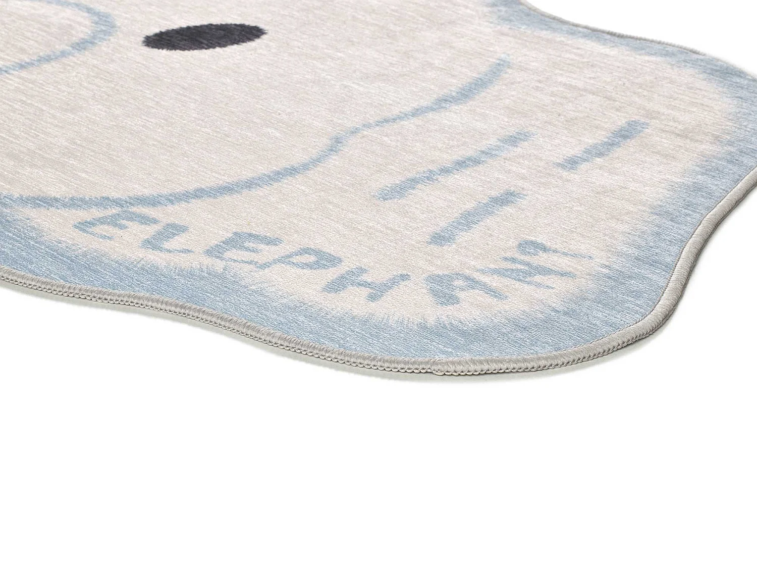 Kindertapijt - olifant - wit - 75x120 cm - CANDY