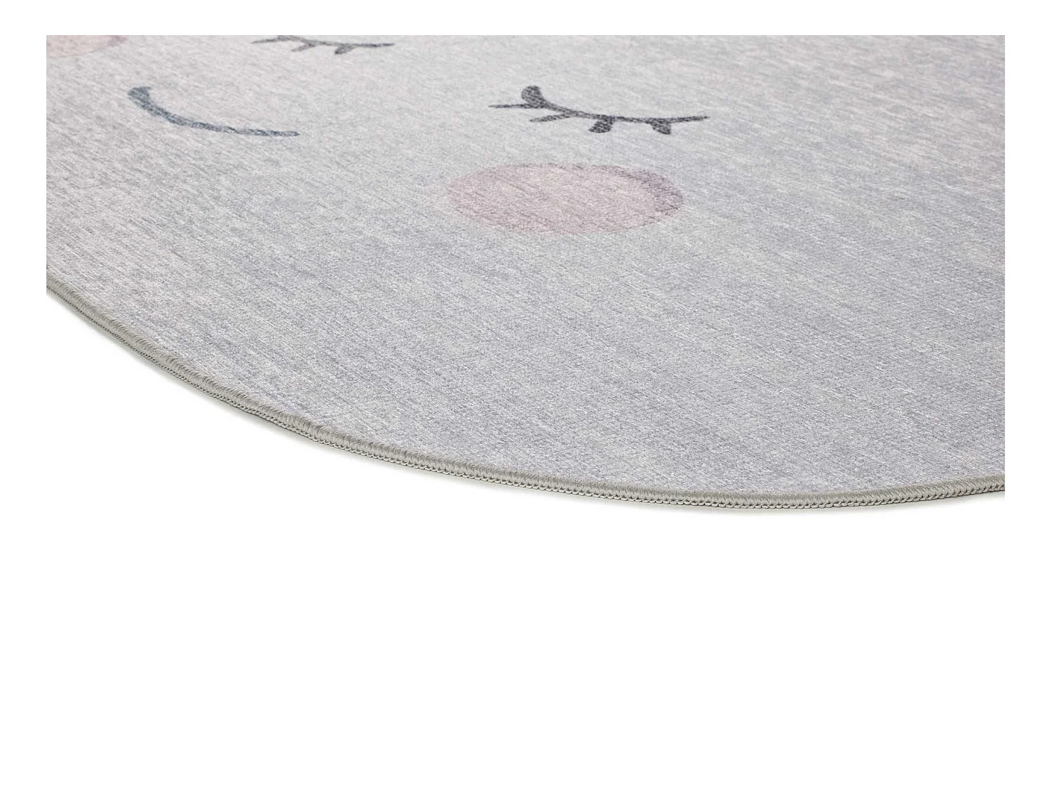 Tapis intérieur lavable - enfant nuage - argent - 80 x 120 cm - CANDY