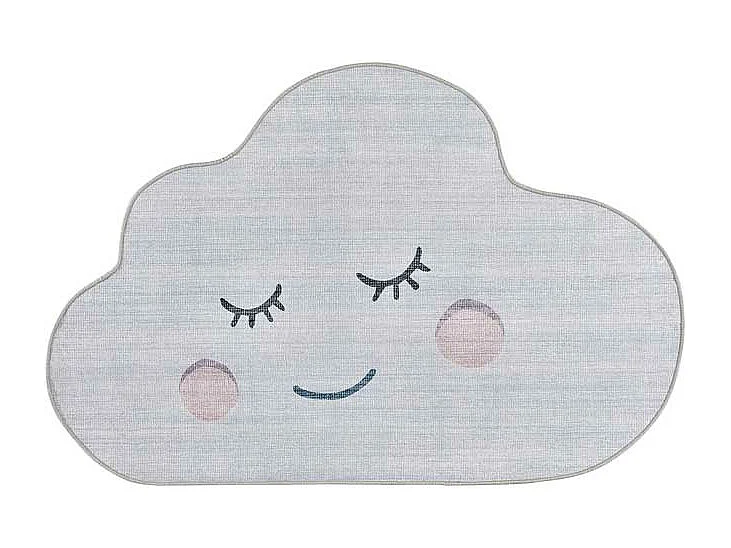 Kindertapijt - wilk - zilverkleurig - 80x120 cm - CANDY