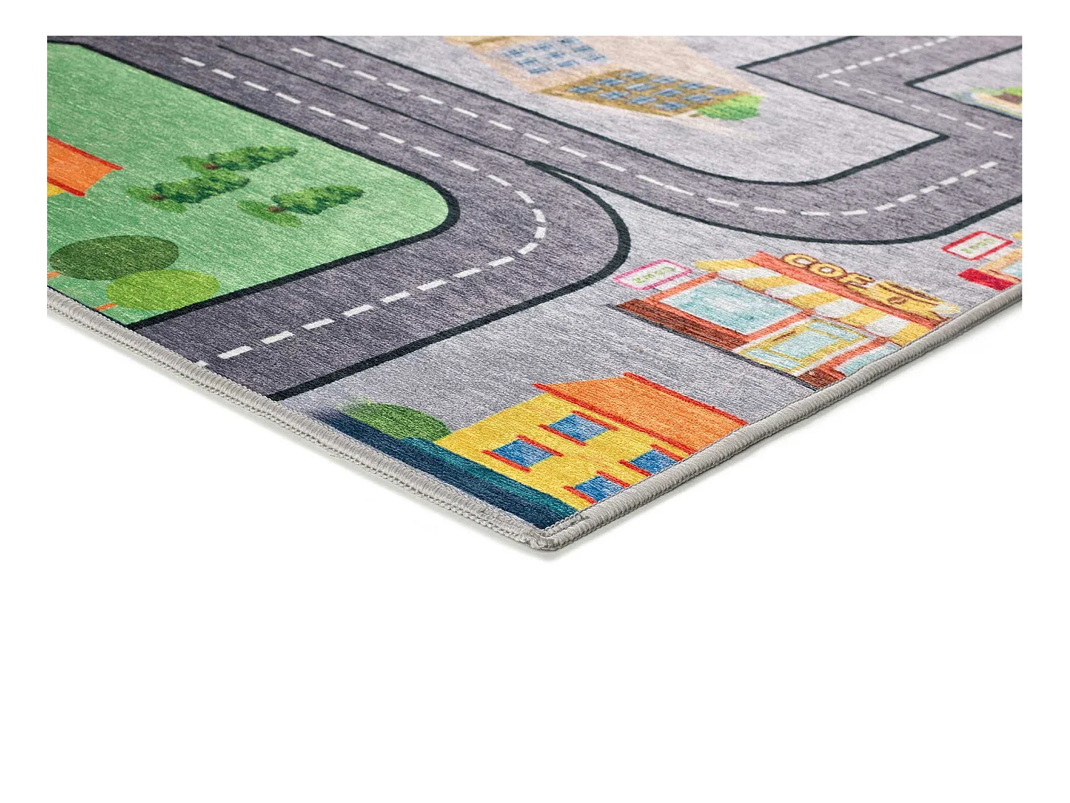 Tappeto interno lavabile - bambini auto e strade - multicolore - 120 x 170 cm - CANDY