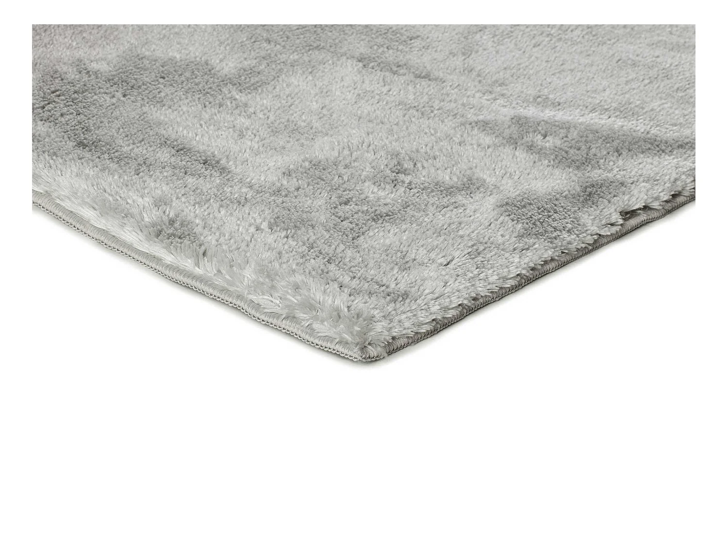 Hochflorteppich - einfarbig shaggy - silber - 140x200 cm - ROMA