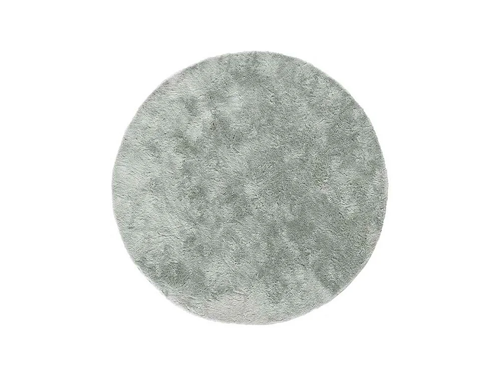 Tapete interior redondo - shaggy liso - plata - diam.120 cm - ROMA