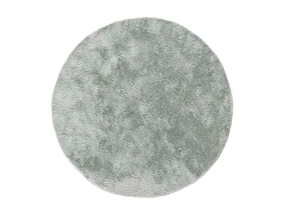 Tapis intérieur rond - shaggy uni - argent - diam.120 cm - ROMA