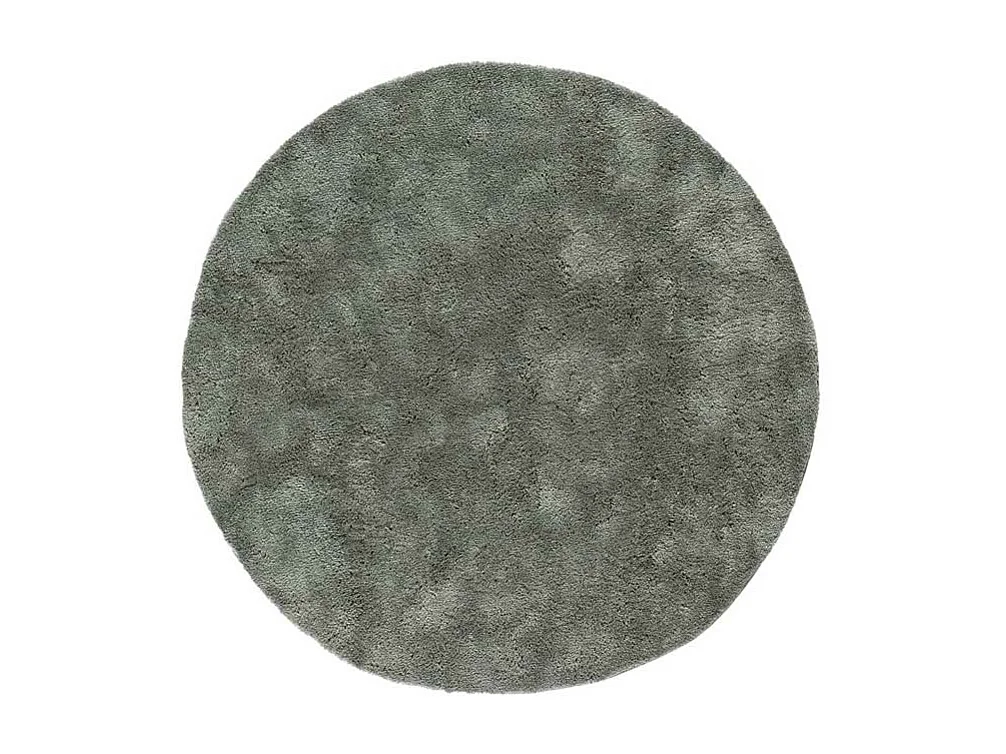 Tapis intérieur rond - shaggy uni - anthracite - diam.120 cm - ROMA
