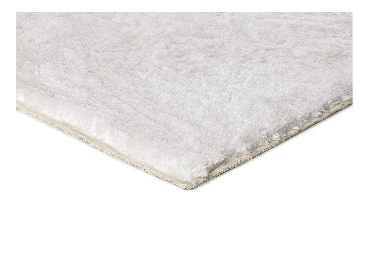 Alfombra interior  - shaggy liso - blanco - 140 x 200 cm - ROMA