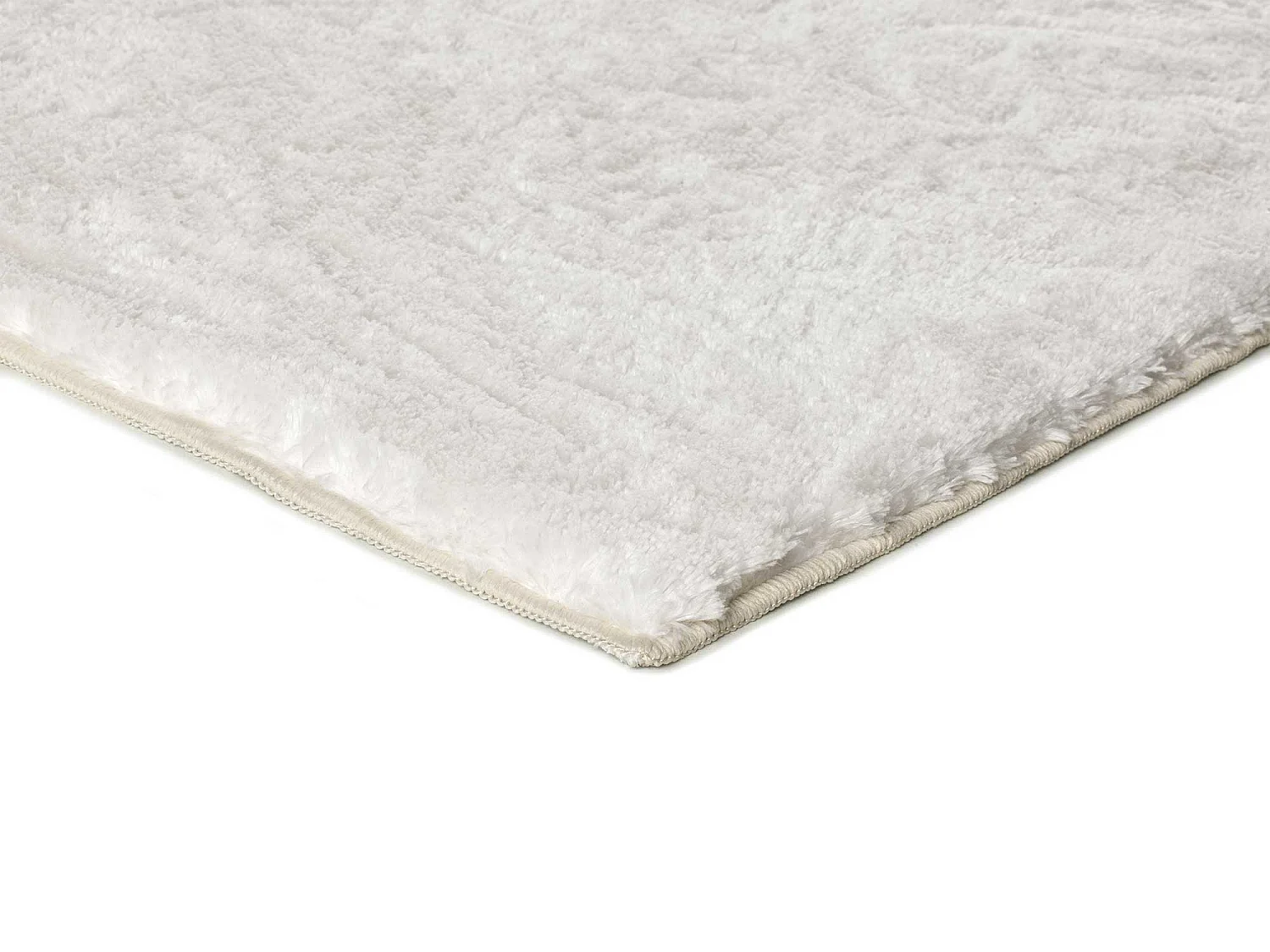 Hoogpolig tapijt - shaggy glad - wit - 140x200 cm - ROMA