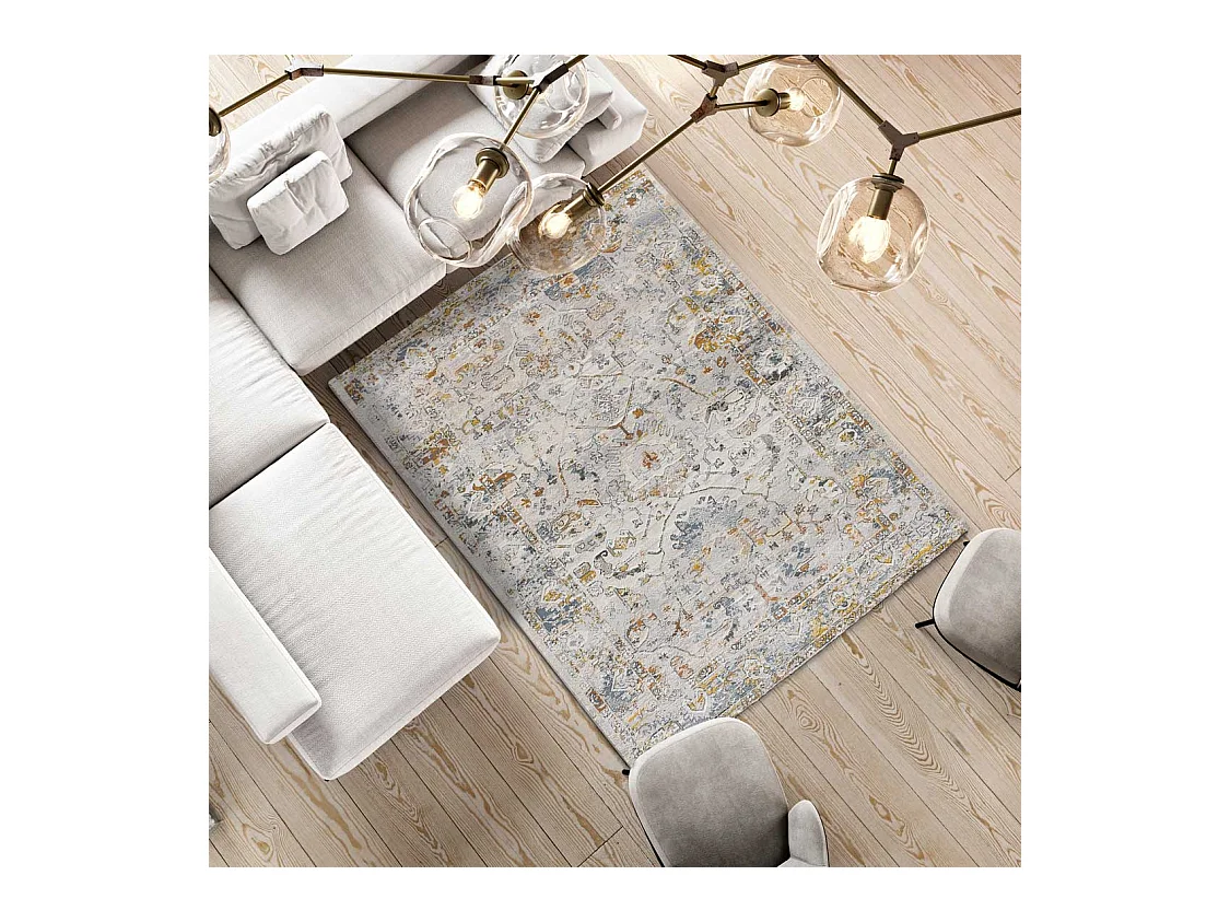 Tapis intérieur - vintage - multicolore - 77 x 150 cm - SPRINGS