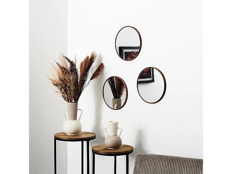 Miroir Imitation Bois Marron