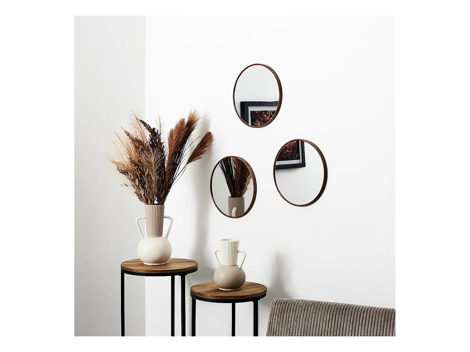 Miroir Imitation Bois Marron
