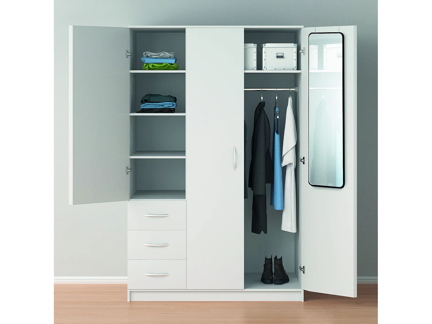 Miroir De Porte H120cm Noir