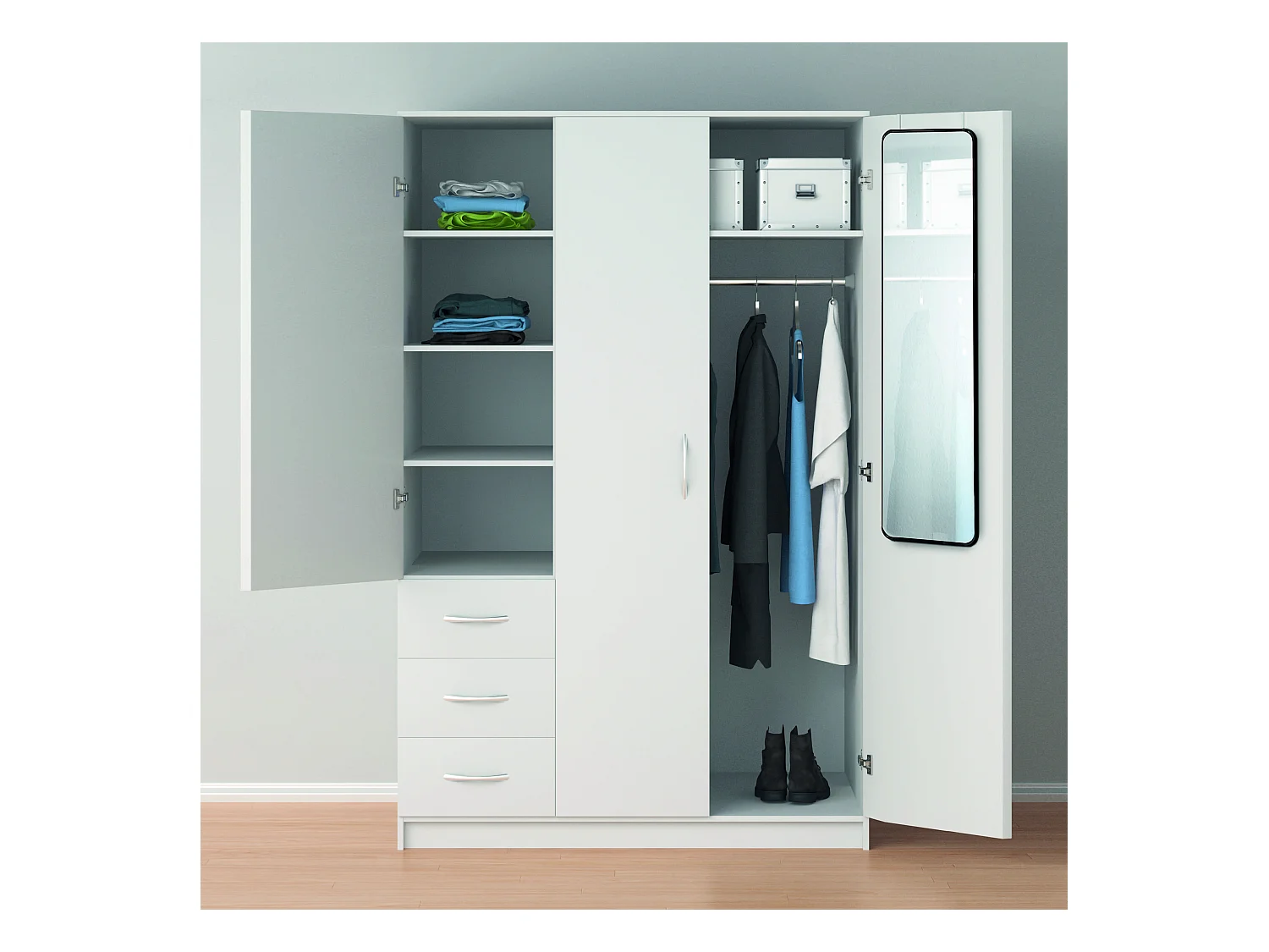 Miroir De Porte H120cm Noir