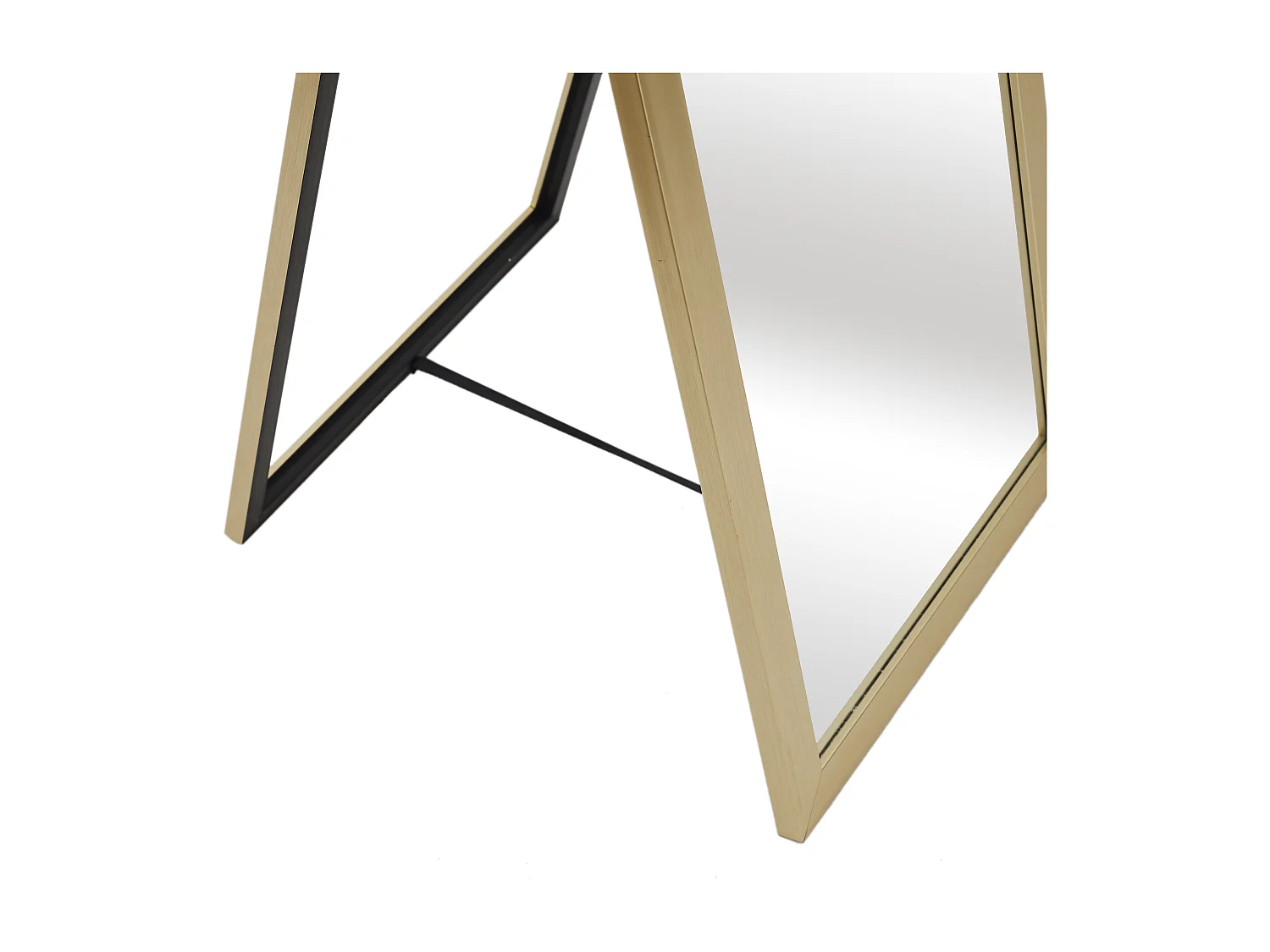 Miroir Sur Pied Dore 124cm Or