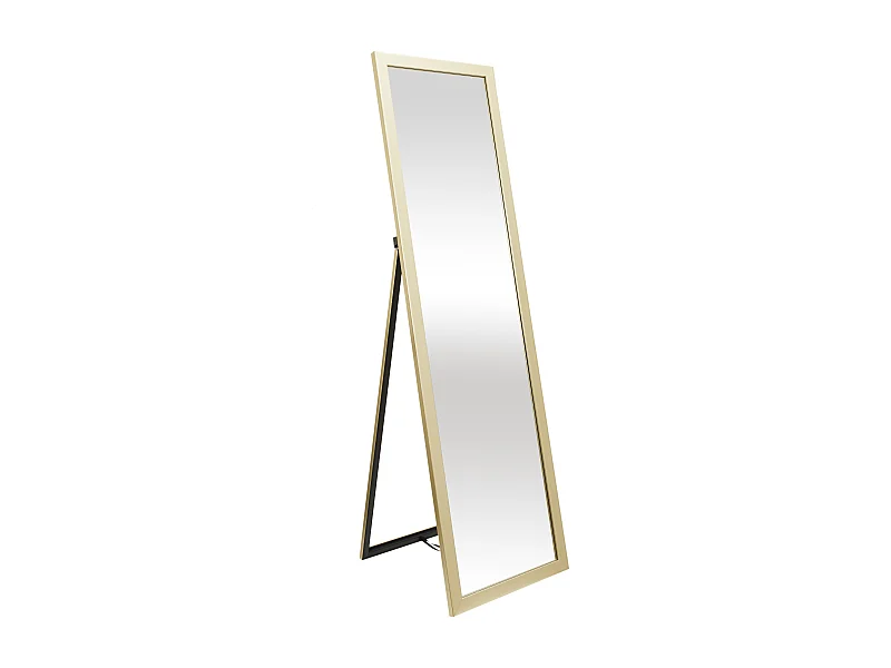 Miroir Sur Pied Dore 124cm Or