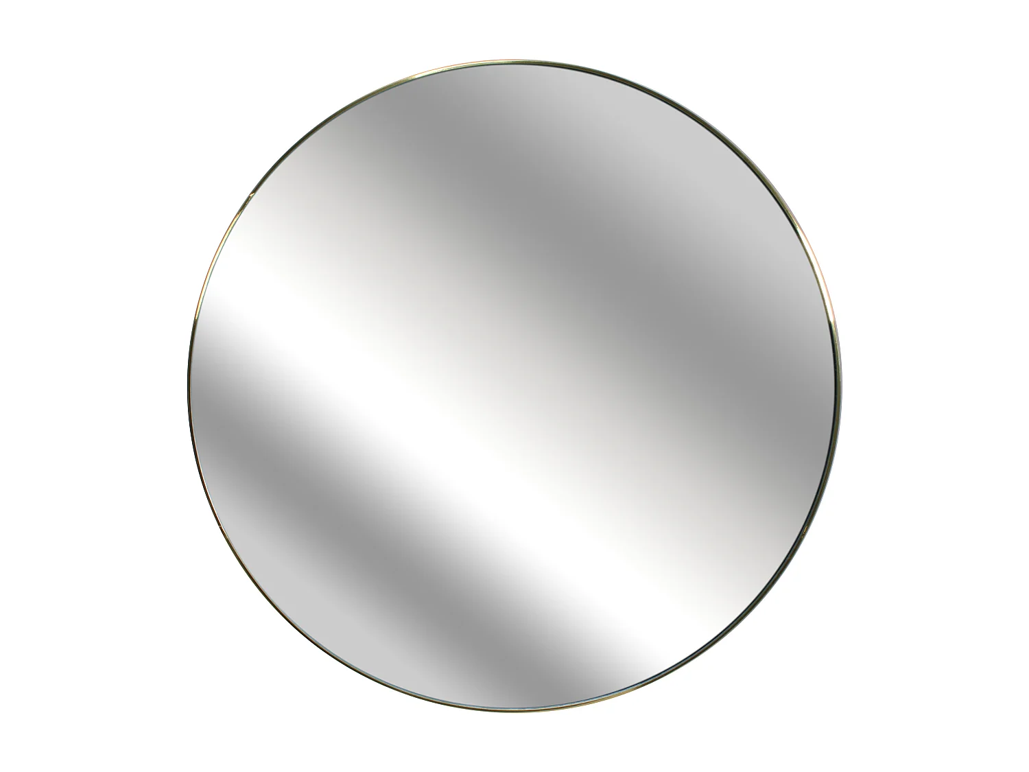 Miroir Extra Plat Rond 55cm M6 Dore Or