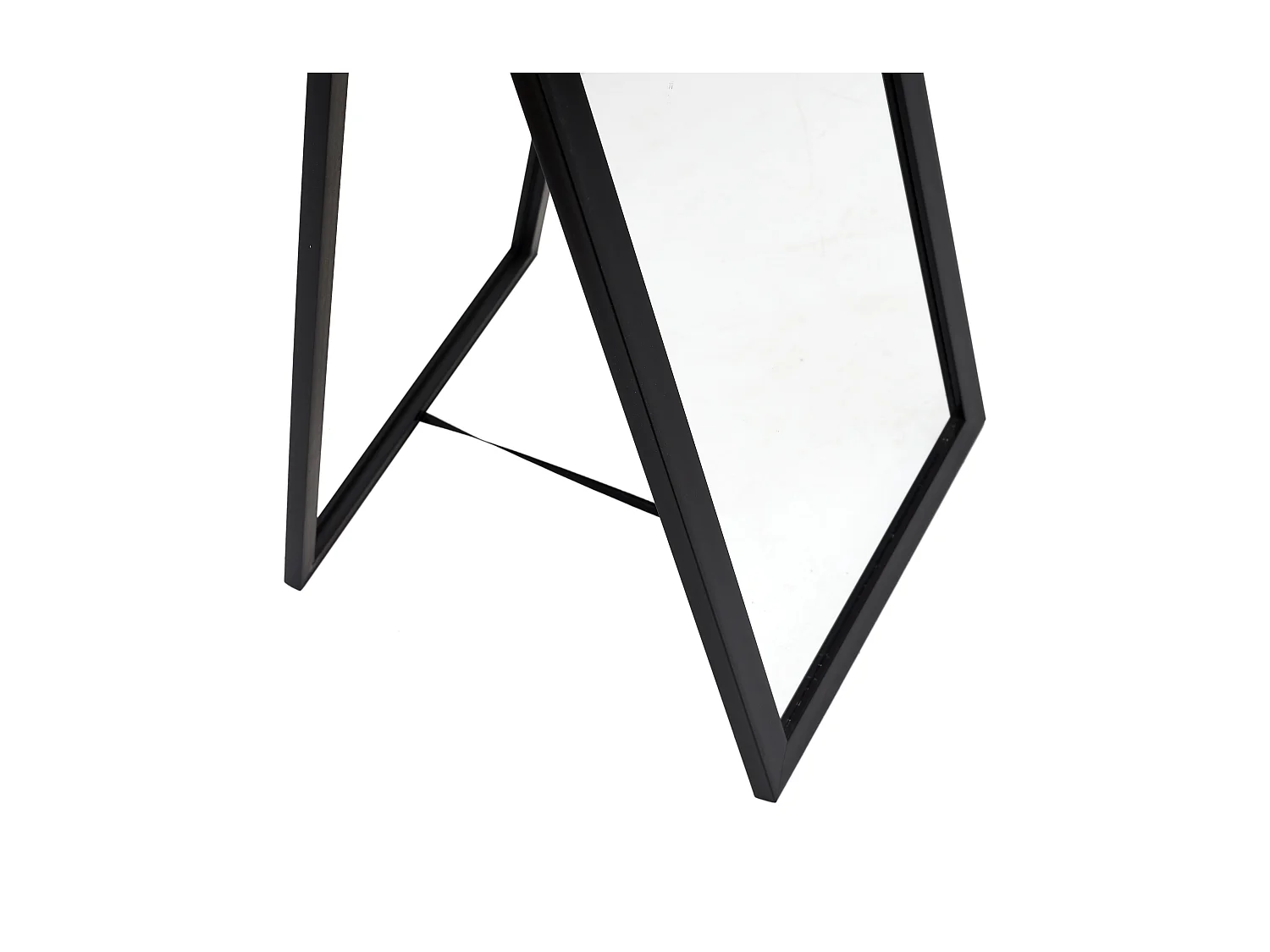 Miroir Sur Pied Noir 124cm Noir