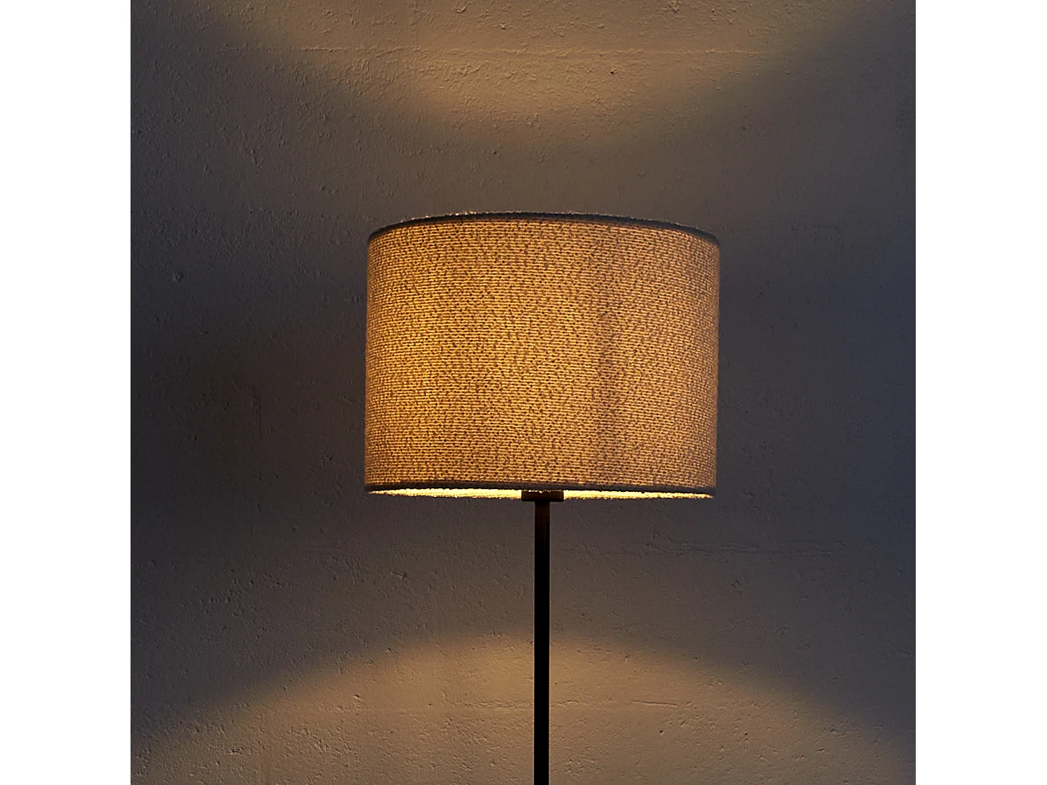 Lampadaire Abatjour Bouclette Noir, Blanc