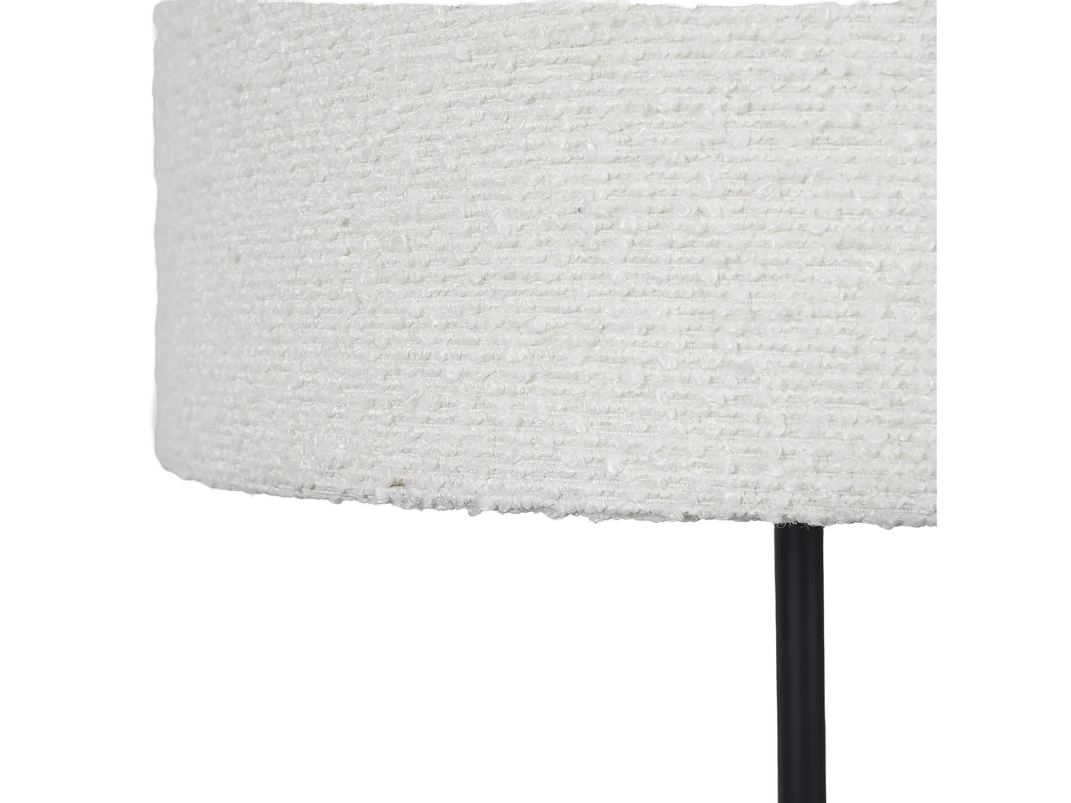 Lampadaire Abatjour Bouclette Noir, Blanc
