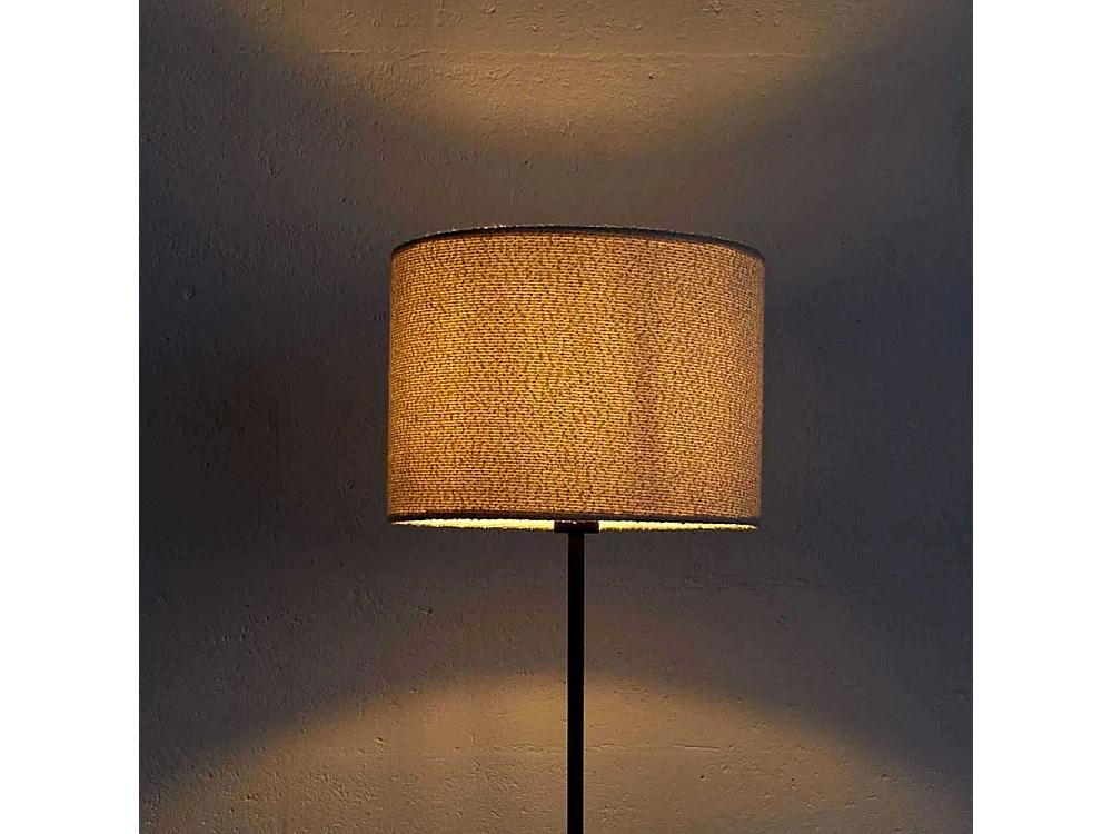 Lampadaire Abatjour Bouclette Noir, Blanc