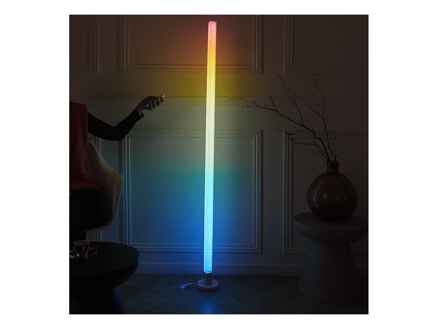 Tube Led 151cm Avec Telecommande A Monter Multicolore