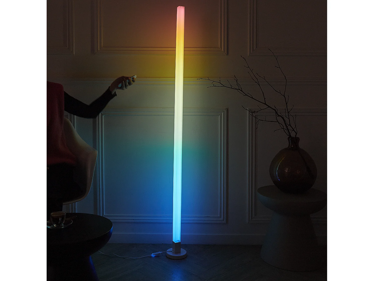 Tube Led 151cm Avec Telecommande A Monter Multicolore
