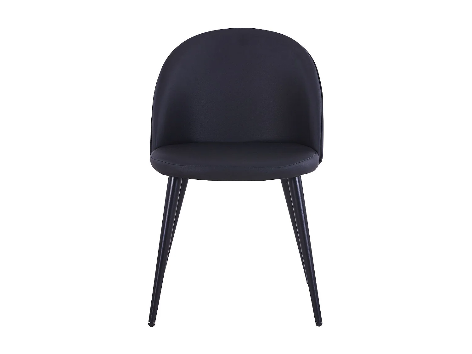 Lot de 6 chaises modernes Maury Simili Noir pieds Noir