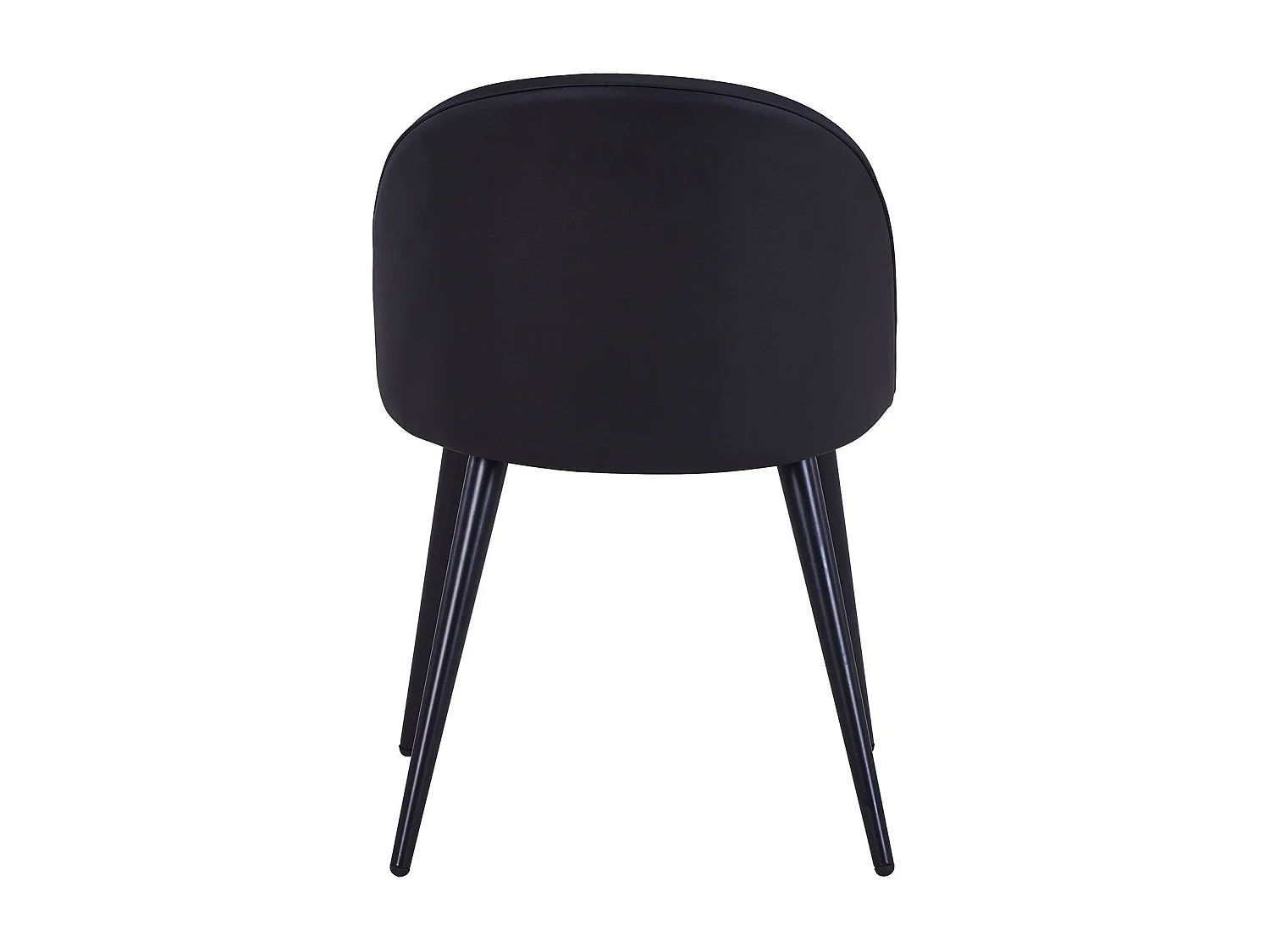 Lot de 6 chaises modernes Maury Simili Noir pieds Noir