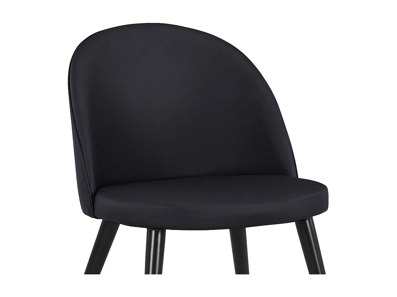 Lot de 6 chaises modernes Maury Simili Noir pieds Noir