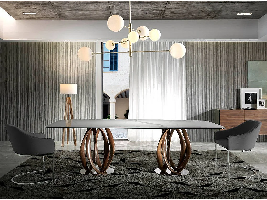 Fauteuil design simili cuir noir et pieds acier inoxydable Arka - Lot de 2