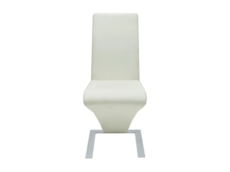 Eetkamerstoelen 2 st kunstleer wit