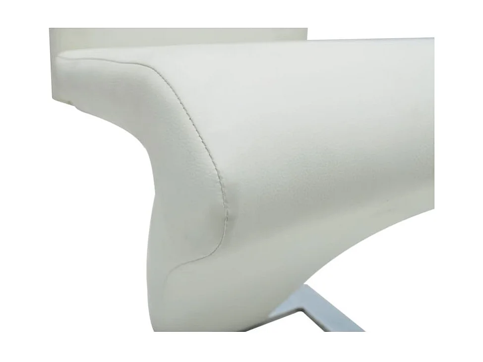 Eetkamerstoelen 2 st kunstleer wit