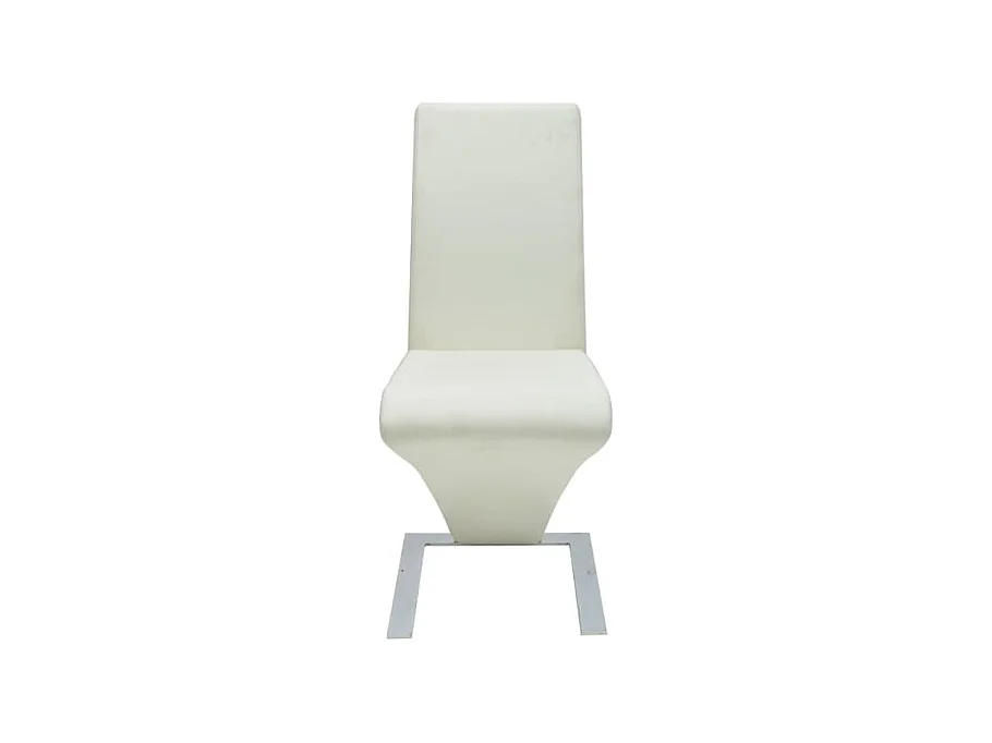 Esszimmerstühle 2 Stk. Weiß Kunstleder