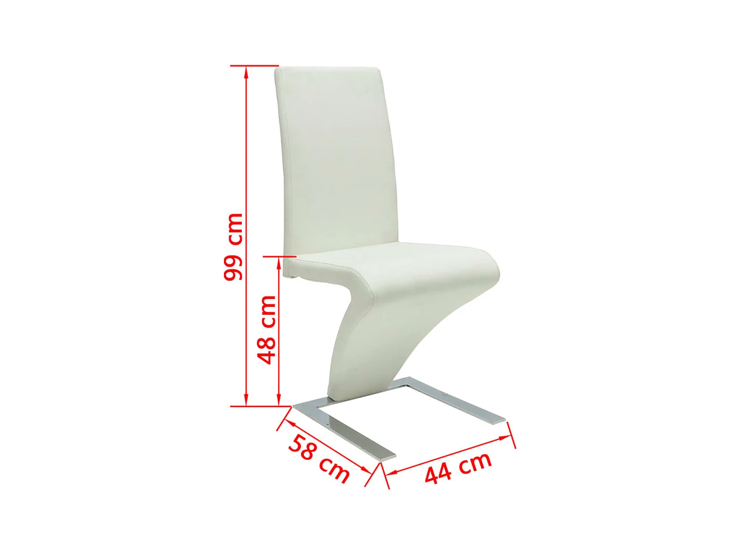 Esszimmerstühle 2 Stk. Weiß Kunstleder