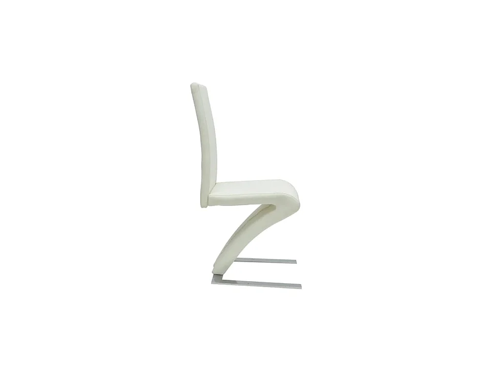Chaises à manger lot de 2 blanc similicuir