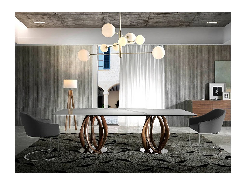 Fauteuil design simili cuir beige et pieds acier inoxydable Arka - Lot de 2