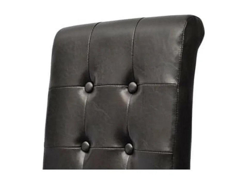 Chaises de salle à manger 6 pcs Marron Similicuir 7