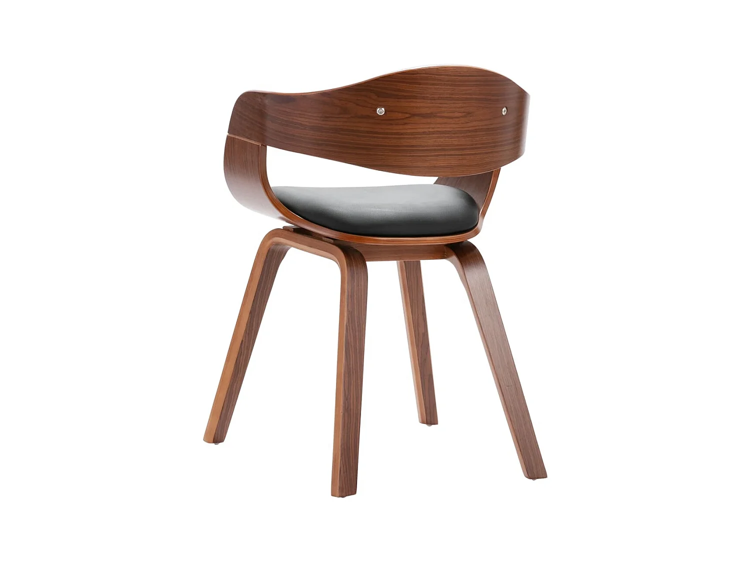 Eetkamerstoelen 4 st gebogen hout en kunstleer