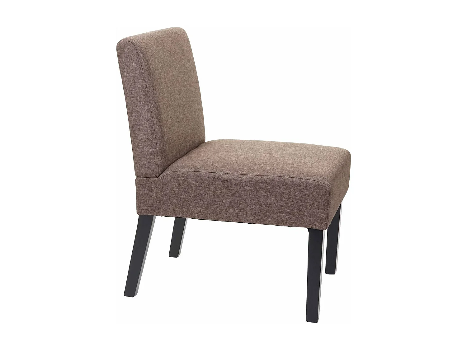 Lot de 2 chaises à manger en tissu marron pieds en bois design simple siège extra long 04_0000392