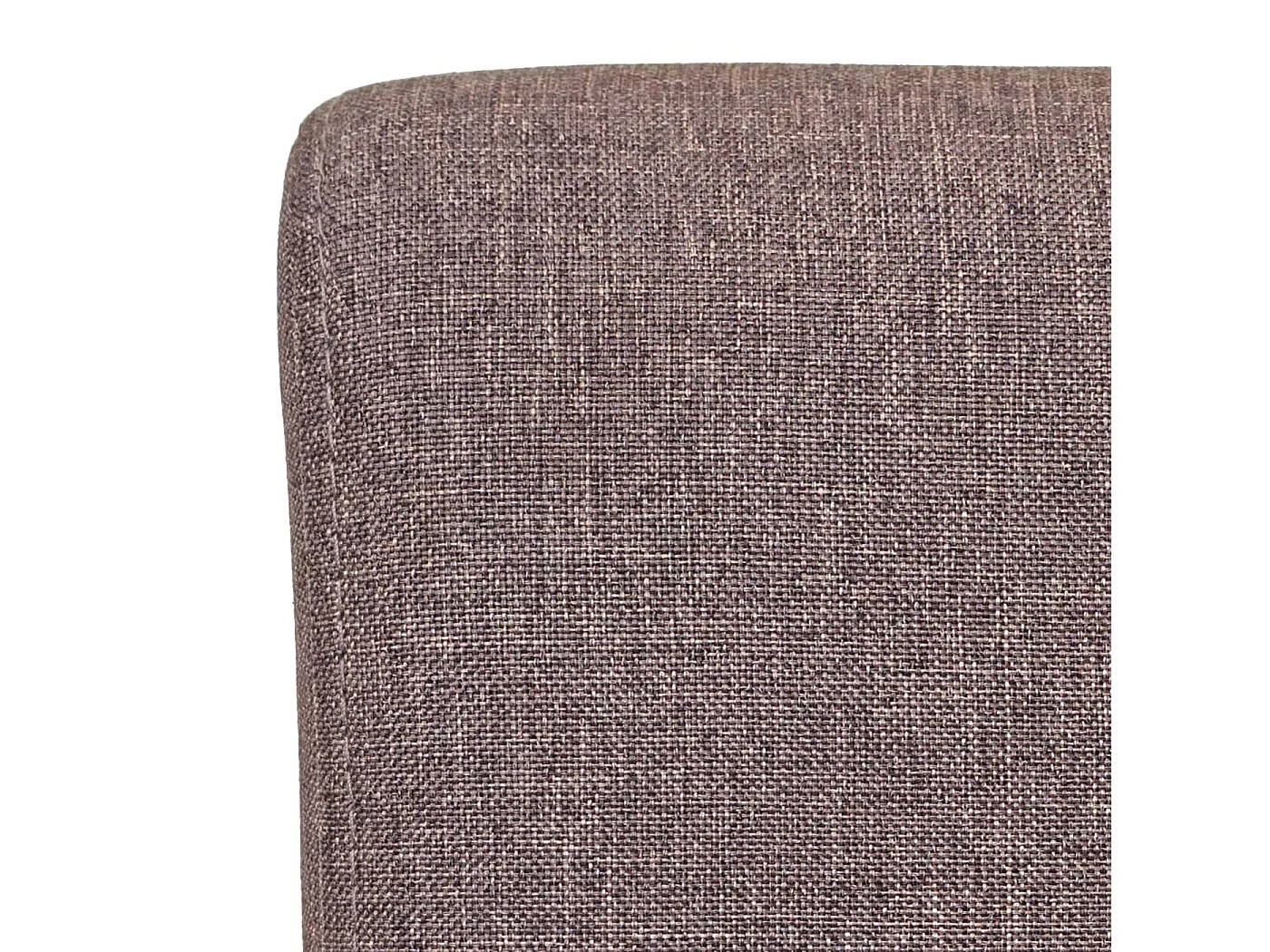 Lot de 2 chaises à manger en tissu marron pieds en bois design simple siège extra long 04_0000392
