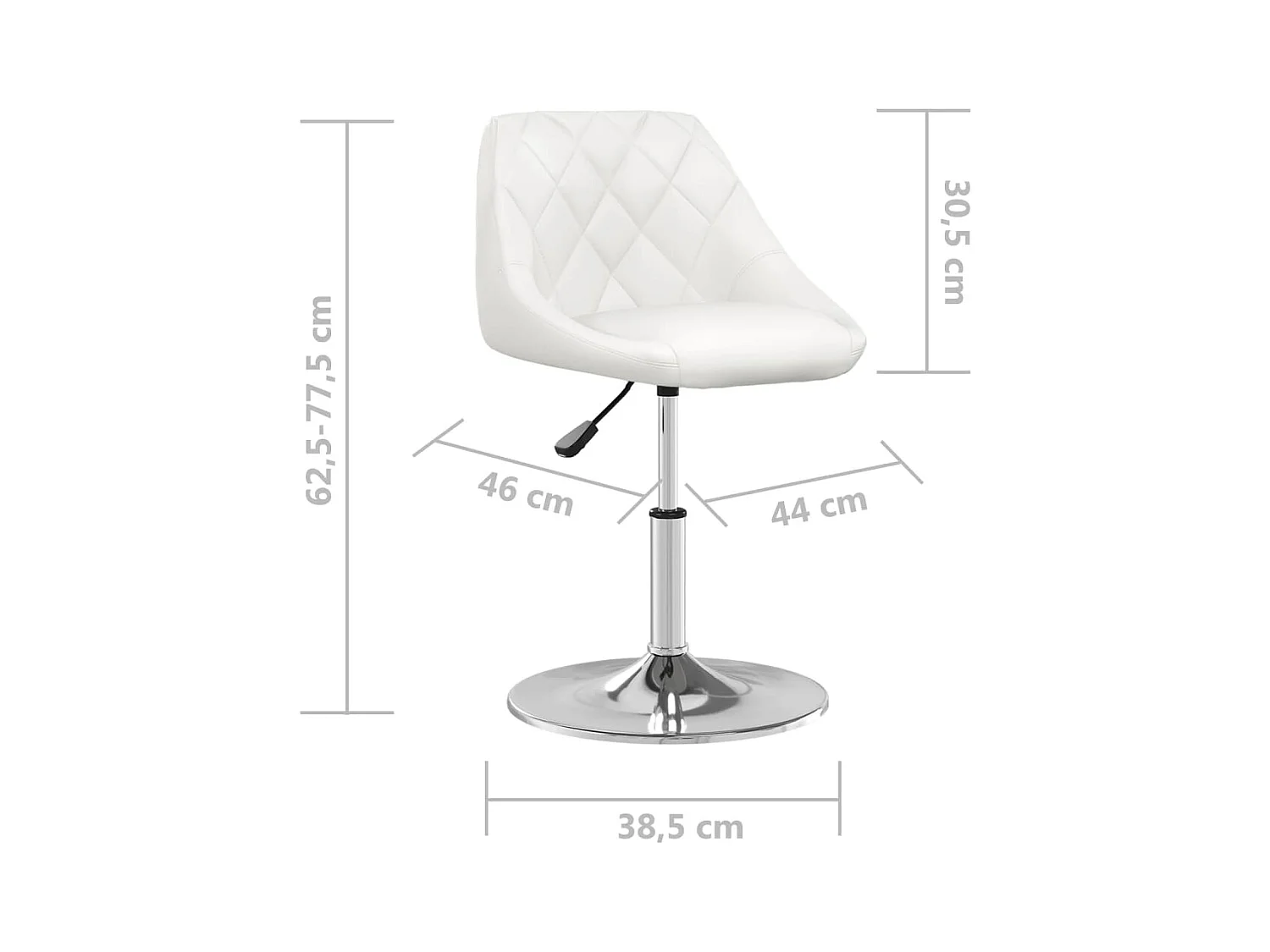 Chaises de salle à manger 6 pcs Blanc Similicuir 34