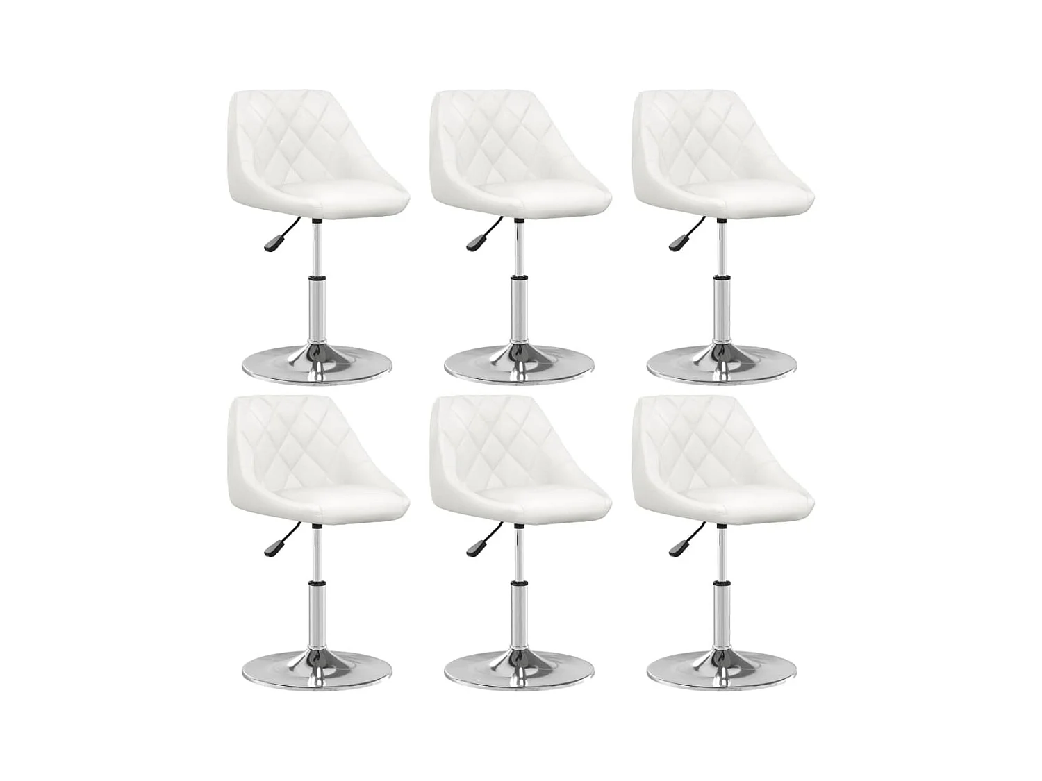 Chaises de salle à manger 6 pcs Blanc Similicuir 34