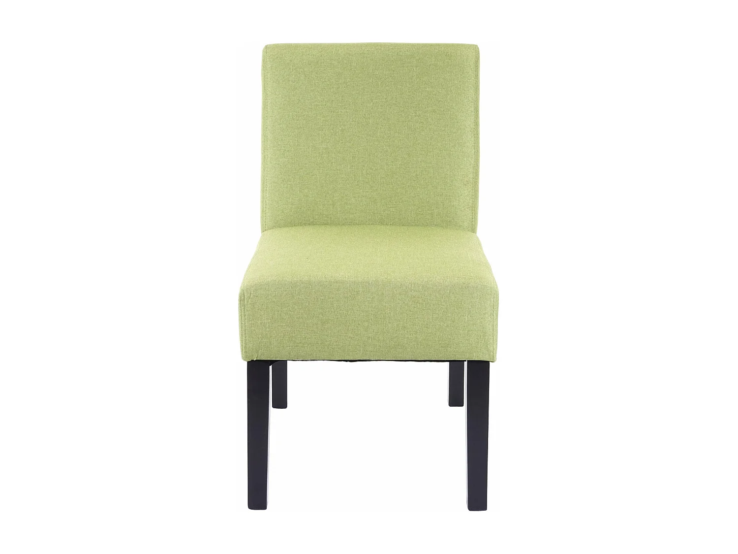 Lot de 2 chaises à manger en tissu vert pieds en bois design simple siège extra long 04_0000396